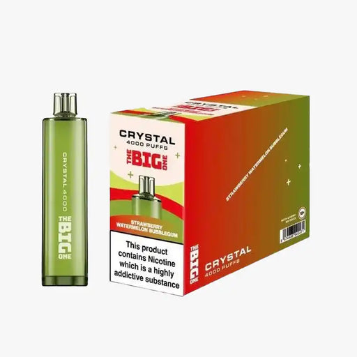 Strawberry Watermelon Bubblegum Crystal The Big One 4000 Disposable Vape 0mg