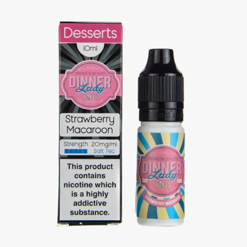 Strawberry Macaroon Nic Salt E-Liquid by Dinner Lady