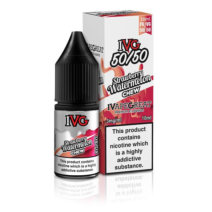 IVG 50/50 Strawberry Watermelon Chew 10ml Nic Salt Vape Juice - Vapours Deal Ltd