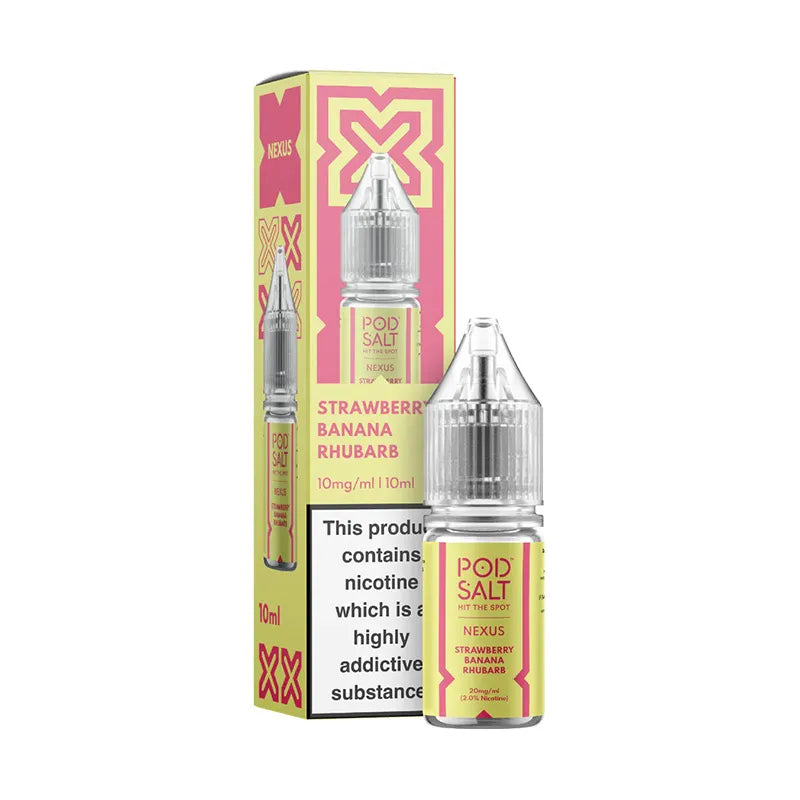 Strawberry Banana Rhubarb Nic Salt 10ml By Pod Salt Nexus