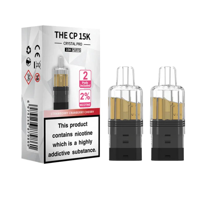 Strawberry Cranberry Cherry Crystal Pro CP 15K Prefilled Pod + Refill Container