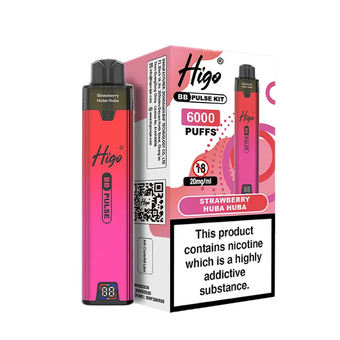 Strawberry Huba Huba Higo BB Pulse 6000 Prefilled Pod Kit