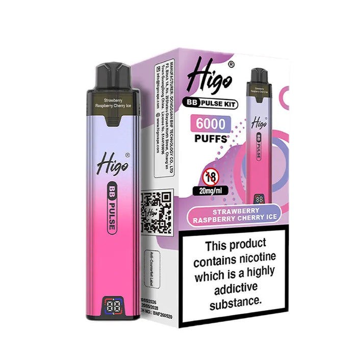 Strawberry Raspberry Cherry Higo BB Pulse 6000 Prefilled Pod Kit