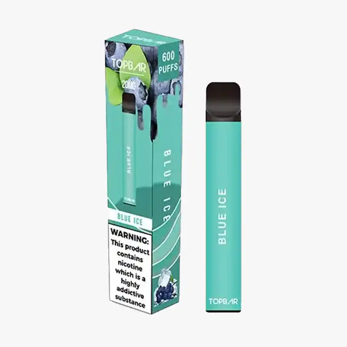 Top Bar 600 Puffs Box of 10 Blue Ice