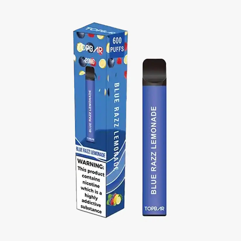 Top Bar 600 Puffs Box of 10 Blue Razz Lemonade