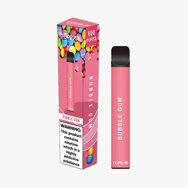 Top Bar 600 Puffs Box of 10 Bubble Gum