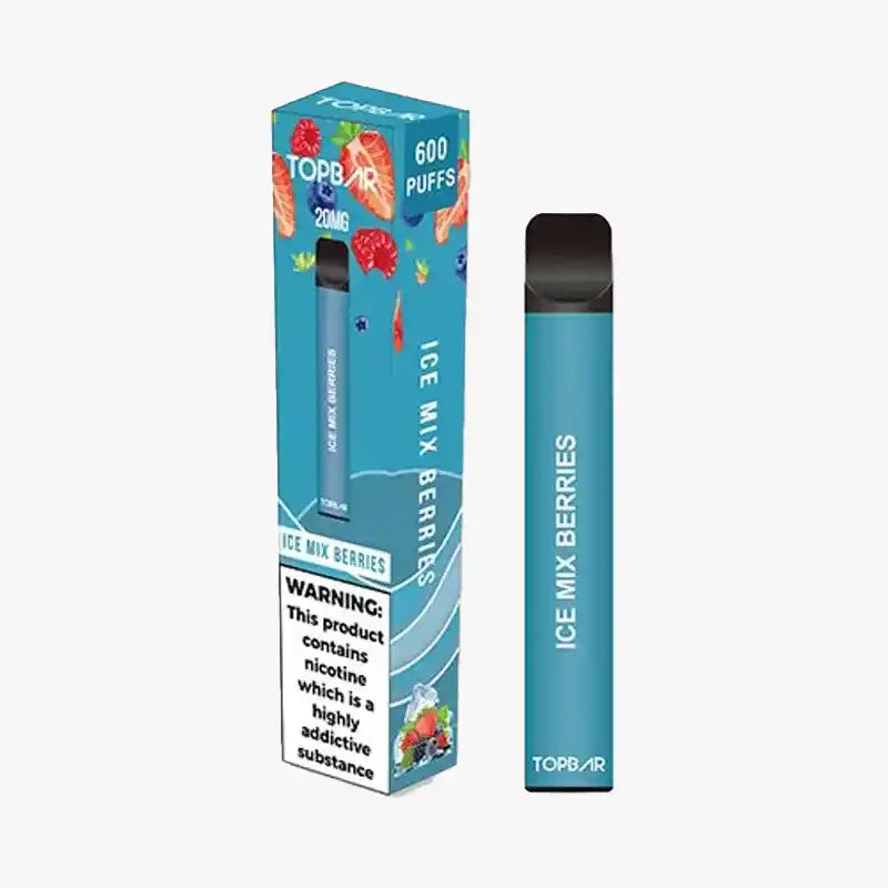Top Bar 600 Puffs Box of 10 Ice Mix Berries