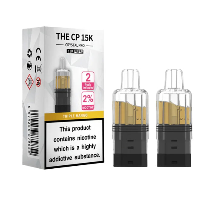 Triple Mango Crystal Pro CP 15K Prefilled Pod + Refill Container