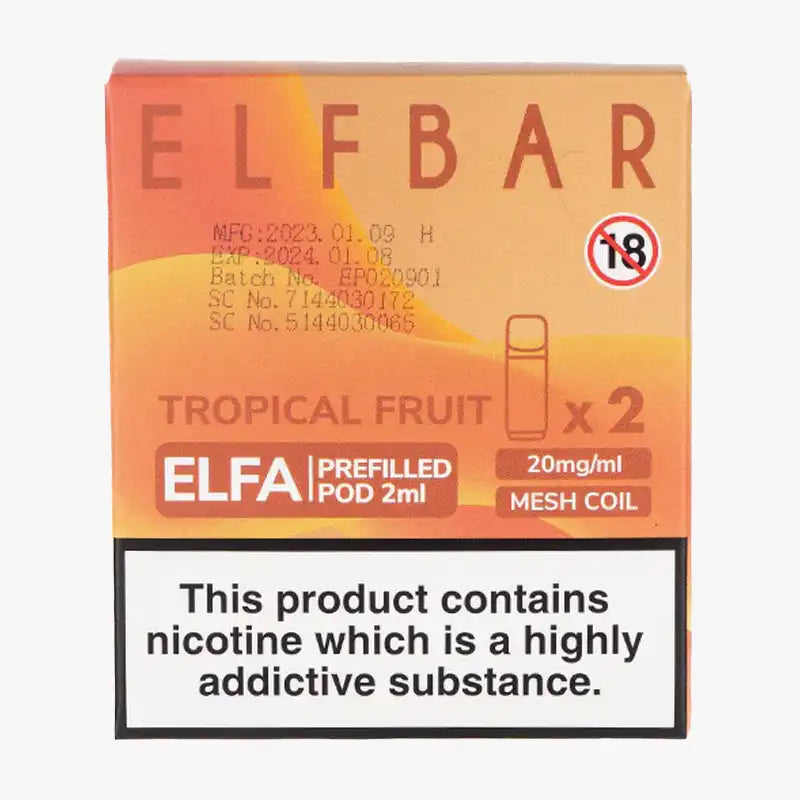 Tropical Fruit Elf Bar Elfa Prefilled Pod