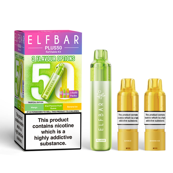 Elf Bar Plus 50 Prefilled Pod Kit - tropical edition