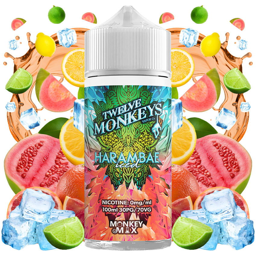 Twelve Monkeys Ice Age Harambae Iced 100ml E-Liquid Shortfill