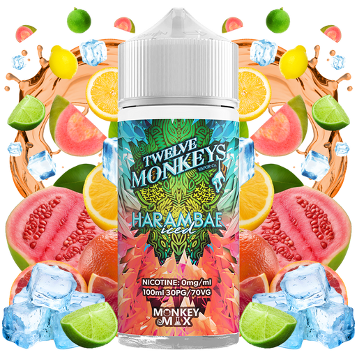 Twelve Monkeys Ice Age Harambae Iced 100ml E-Liquid Shortfill