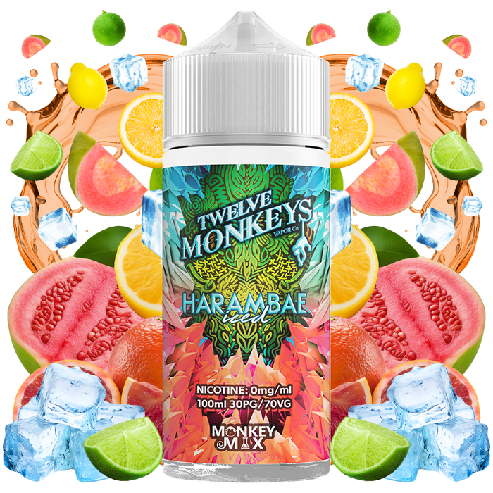 Twelve Monkeys Ice Age Harambae Iced 100ml E-Liquid Shortfill