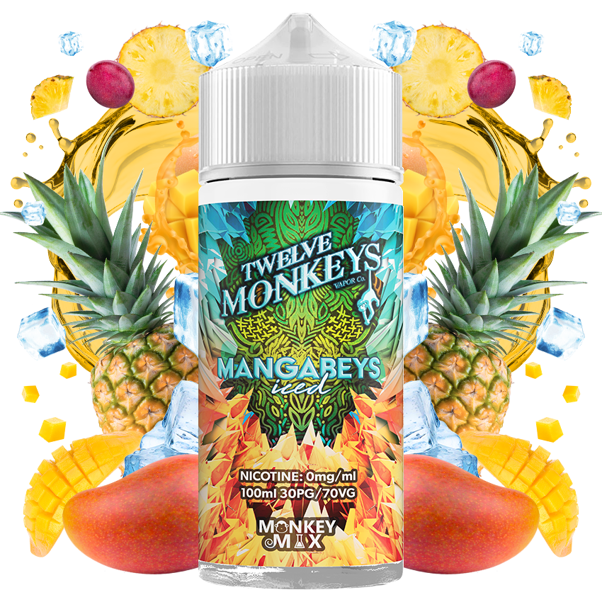 Twelve Monkeys Ice Age Mangabeys Iced 100ml E-Liquid Shortfill
