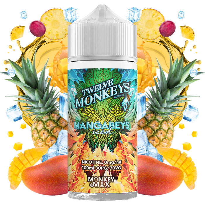 Twelve Monkeys Ice Age Mangabeys Iced 100ml E-Liquid Shortfill
