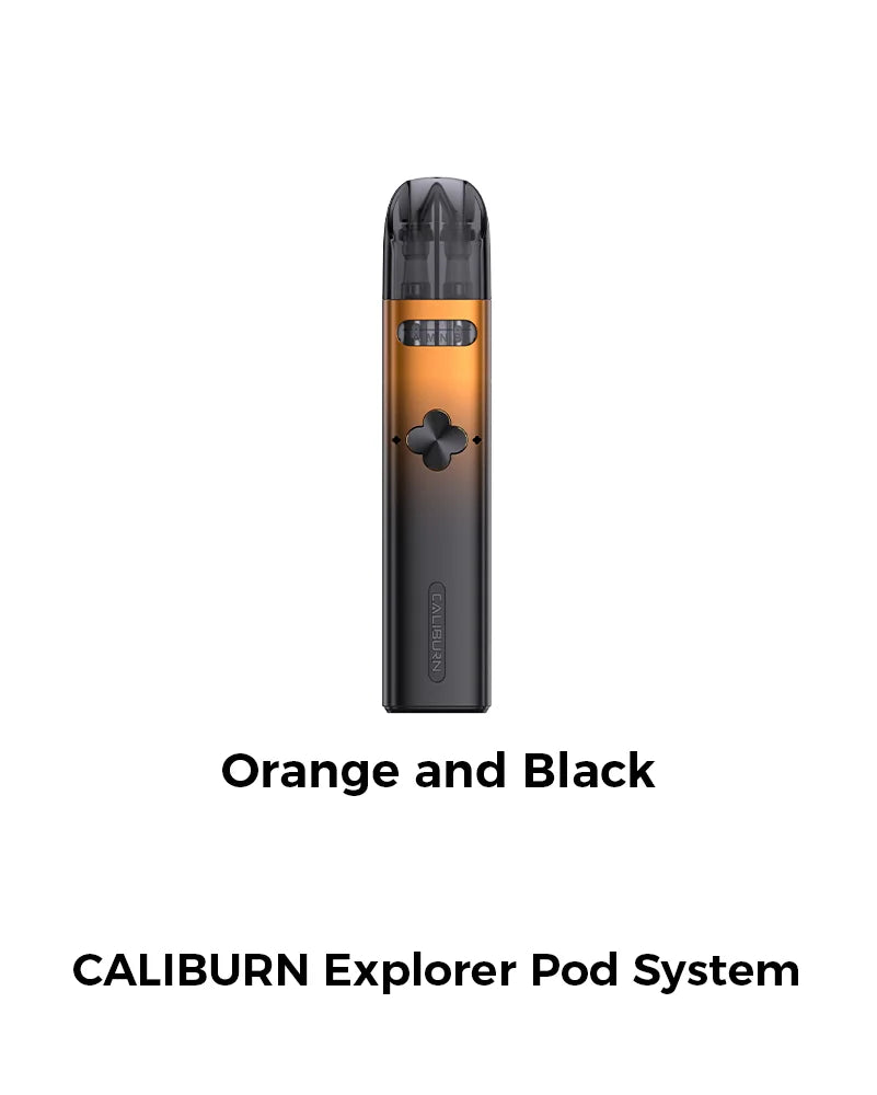 Uwell Caliburn Explorer Pod Kit Orange And Black