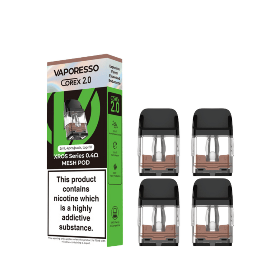 Vaporesso Corex 2.0 Pods Vaporesso Xros Series Corex 2.0 Replacement Pods Vaporesso Luxe X Corex 2.0 Replacement Mesh Pods 2ml - VAPE.CO.UK Vaporesso Corex 2.0 Pods Vaporesso Xros Series Corex 2.0 Replacement Pods Vaporesso Luxe X Corex 2.0 Replacement Mesh Pods 2ml - VAPE.CO.UK