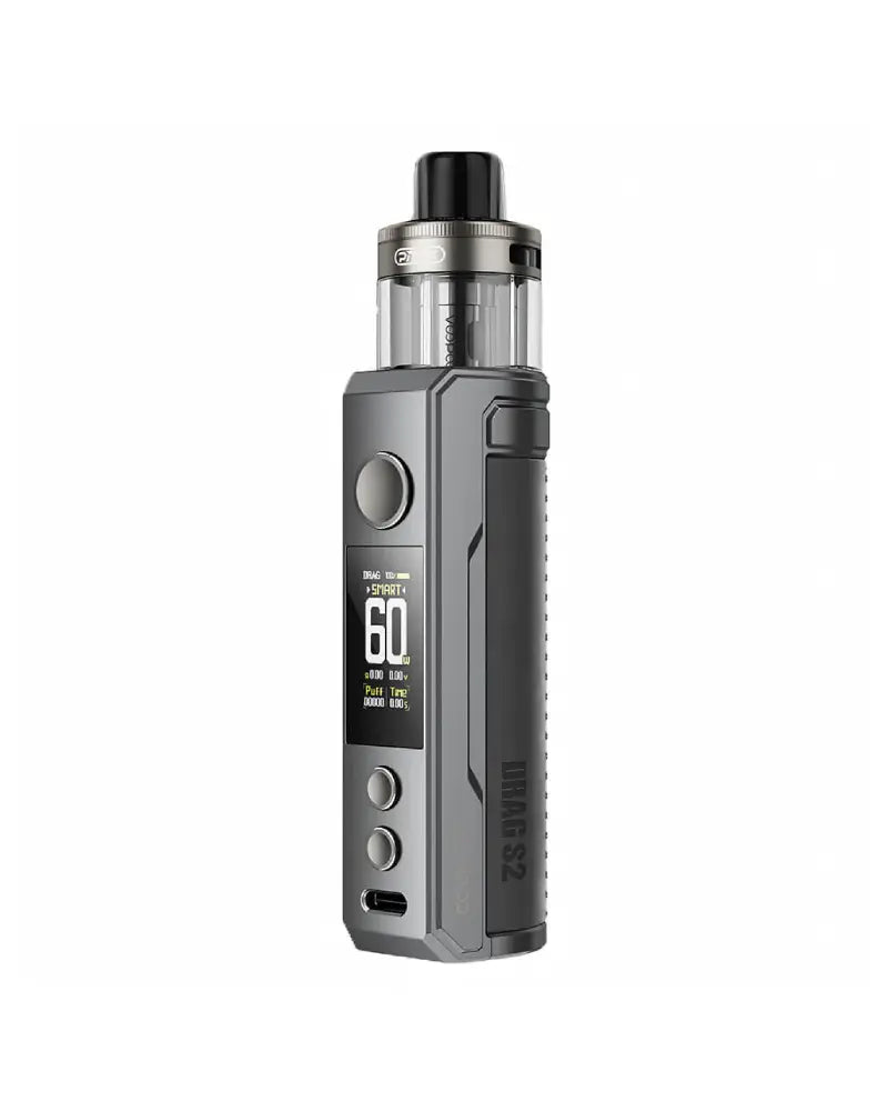 VooPoo Drag S2 60W Pod 2500mAh Vape Kit Grey Metal