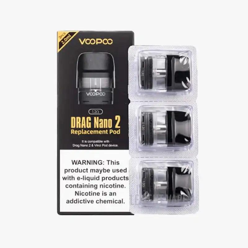 Voopoo Drag Nano 2 Replacement Pods - Pack Of 3 - Vapours Deal Ltd