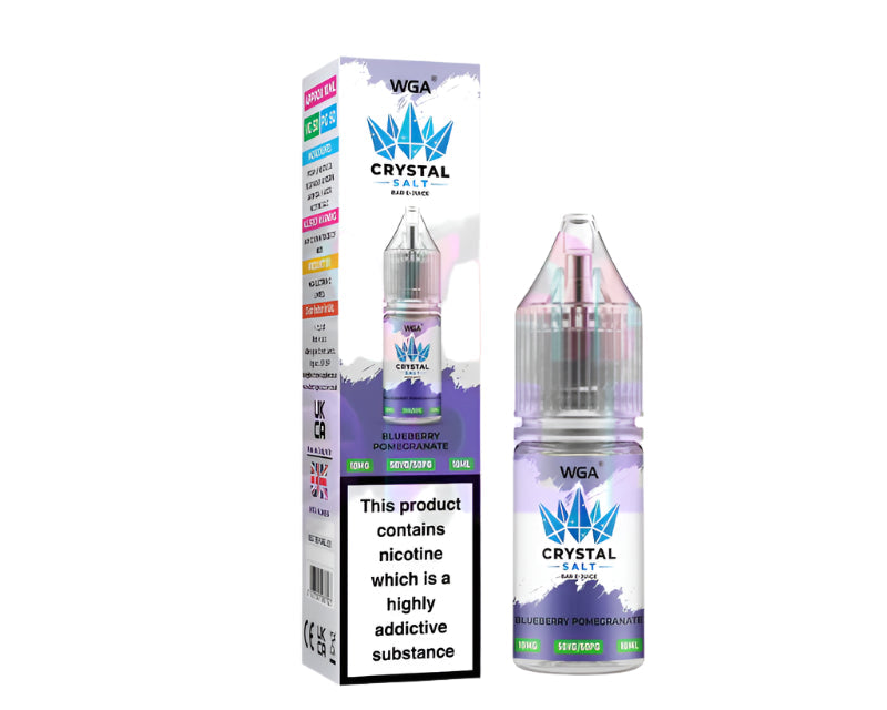 WGA Crystal Blueberry Pomegranate Nic Salt - 10mg