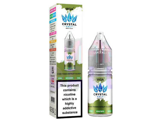 WGA Crystal Kiwi Passionfruit Guava Nic Salt - 10 Pack