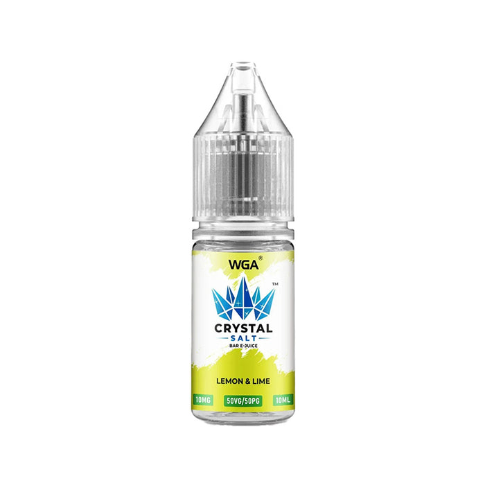 WGA Crystal Lemon Lime Saltnic Vape Juice - 10 Pack