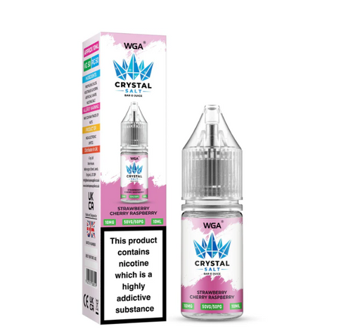WGA Crystal Strawberry Cherry Raspberry Nic Salt - 10 Pack