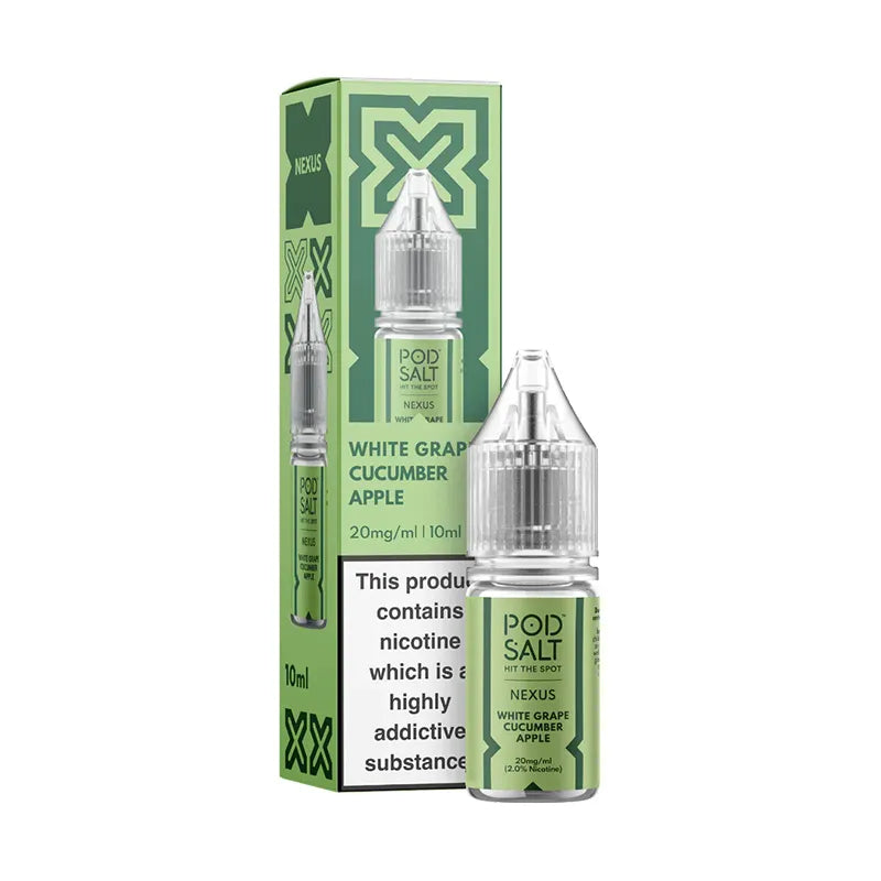 White Grape Cucumber Apple 10ml Nic Salt By Pod Salt Nexus