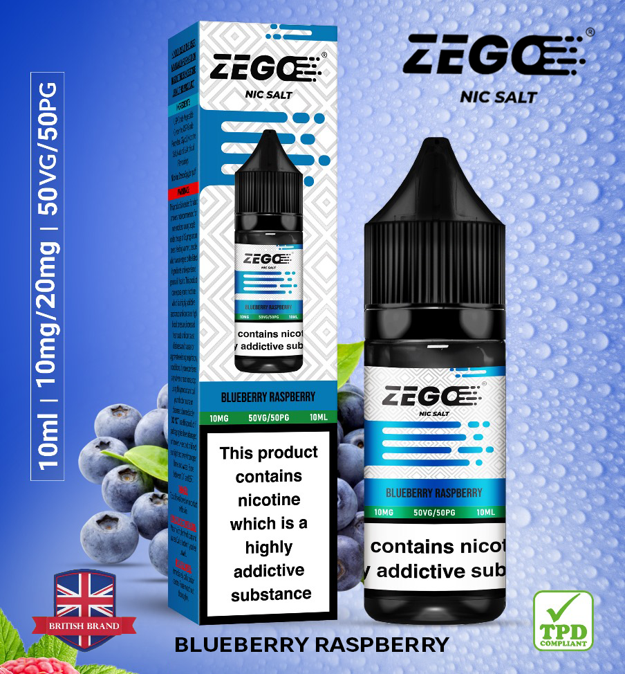 Zego Blueberry Raspberry Nic Salt Vape Juice