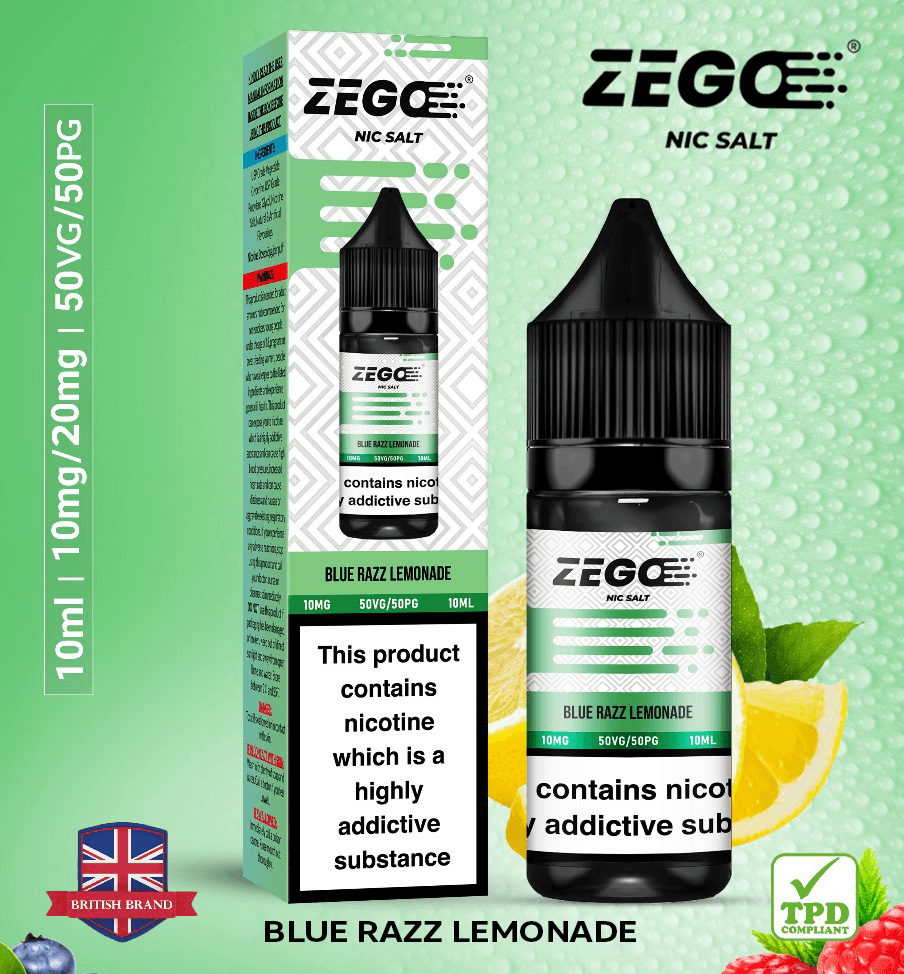 Zego Blue Razz Lemonade Nic Salt Vape Juice - Vapours Deal Ltd