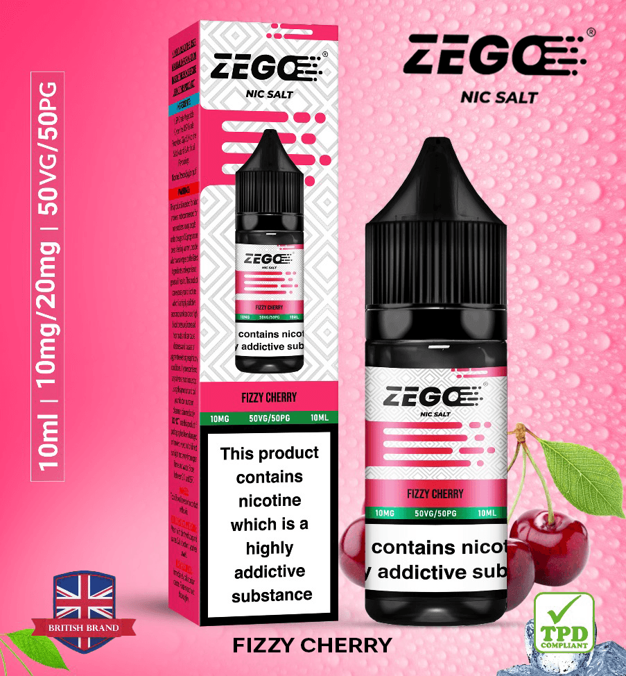 Zego Fizzy Cherry Nic Salt Vape Juice - Vapours Deal Ltd