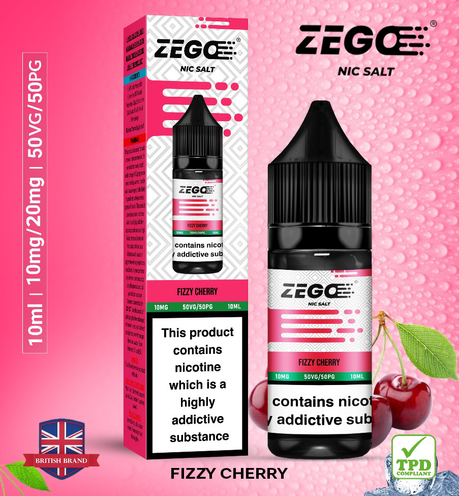 Zego Fizzy Cherry Nic Salt Vape Juice