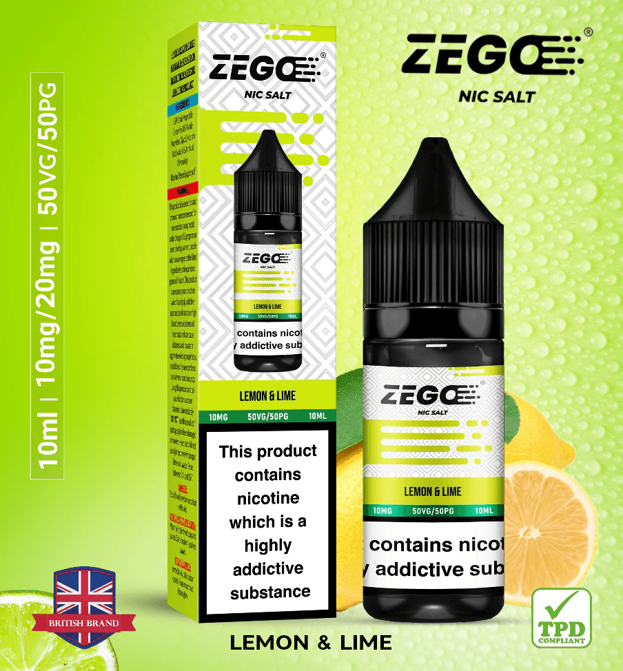 Zego Lemon Lime Nic Salt Vape Juice - Vapours Deal Ltd