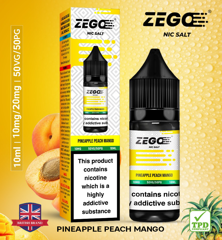 Zego Pineapple Peach Mango Nic Salt Vape Juice