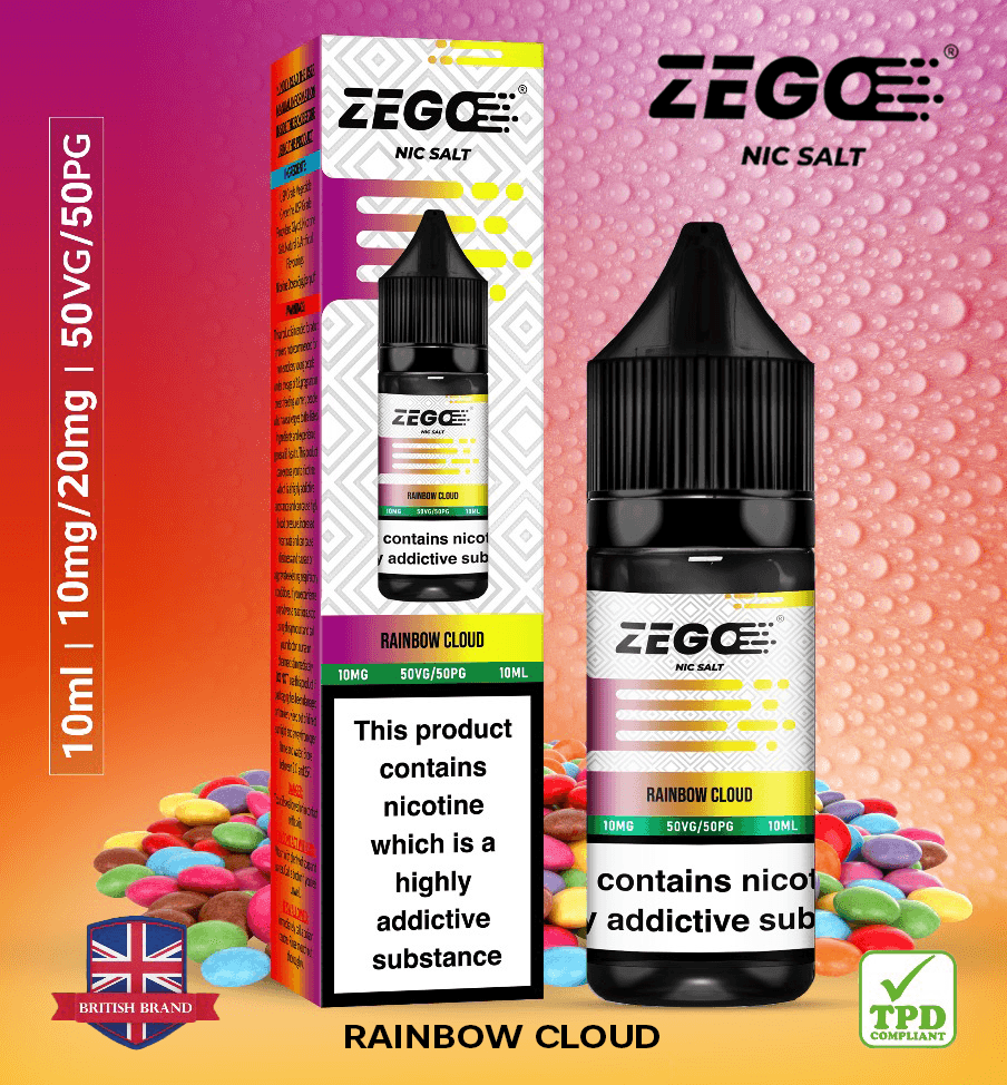 Zego Rainbow Cloud Nic Salt Vape Juice - Vapours Deal Ltd