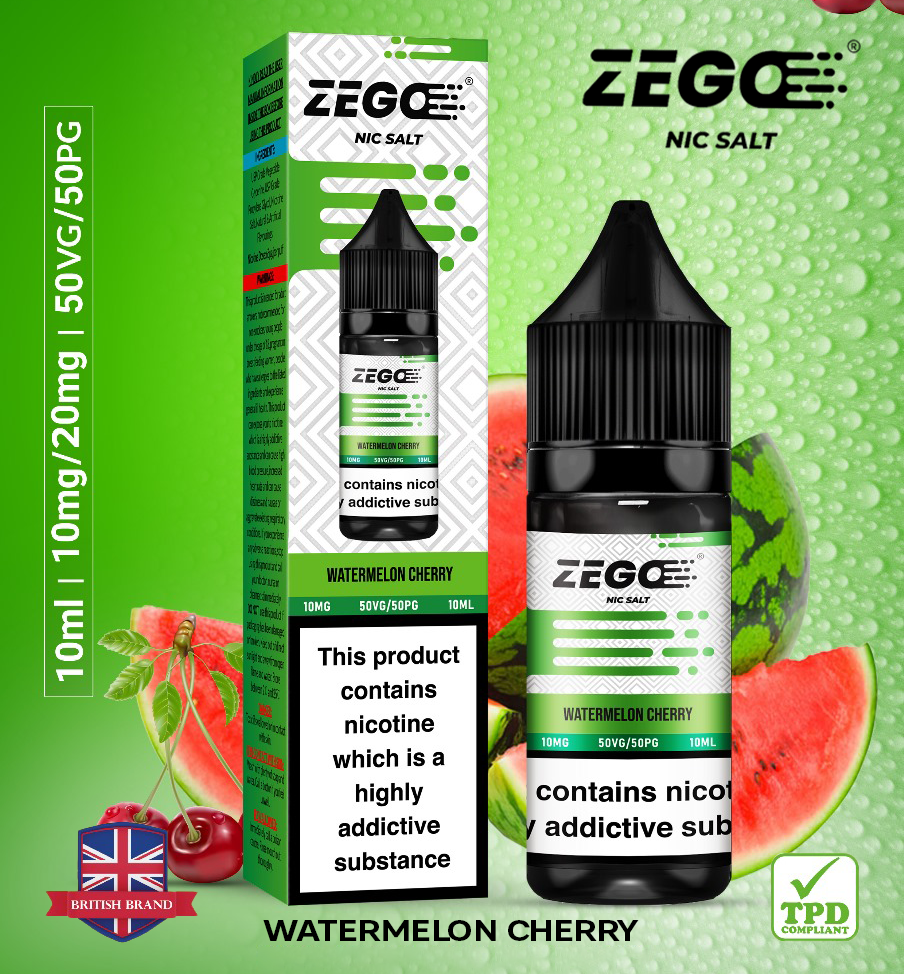 Zego Watermelon Cherry Nic Salt Vape Juice