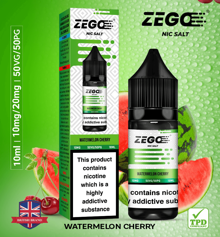 Zego Watermelon Cherry Nic Salt Vape Juice - Vapours Deal Ltd