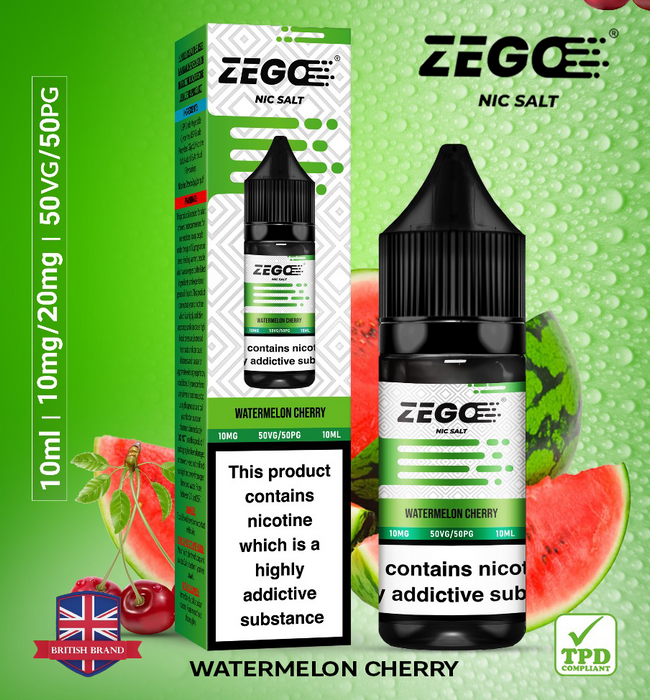 Zego Watermelon Cherry Nic Salt Vape Juice