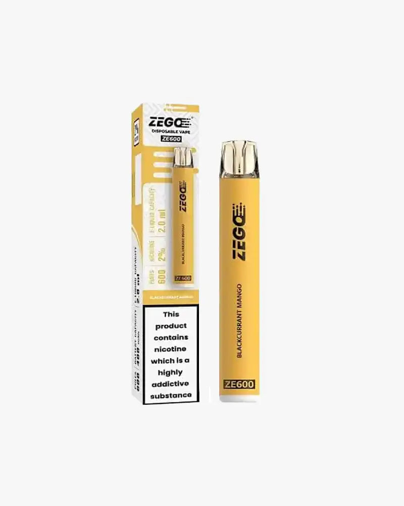 Zego Ze600 Disposable Vape Pod Device 20mg Box of 10 Blackcurrant Mango