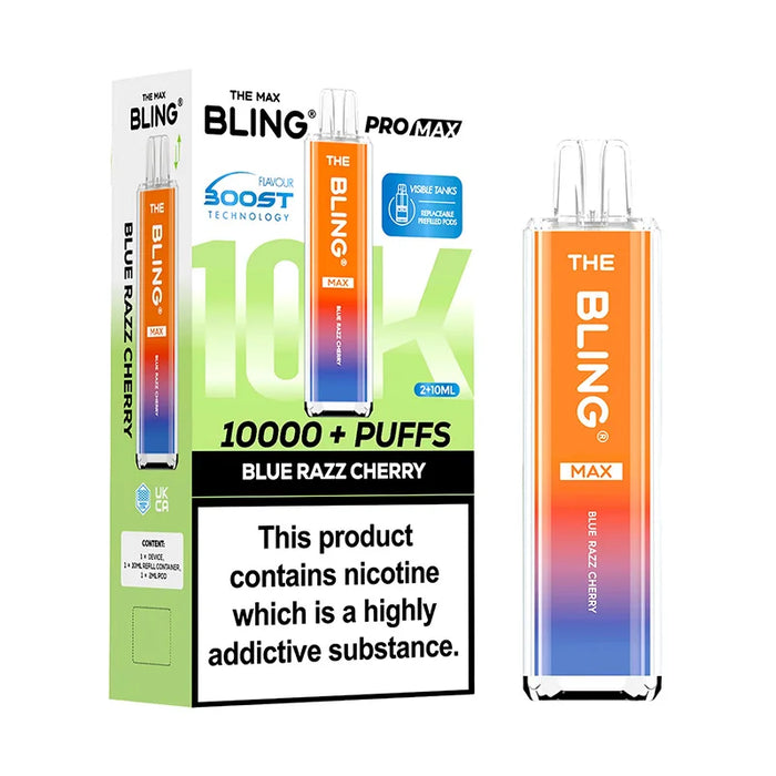 blue razz cherry The Bling Pro Max 10K Prefilled Pod Kit