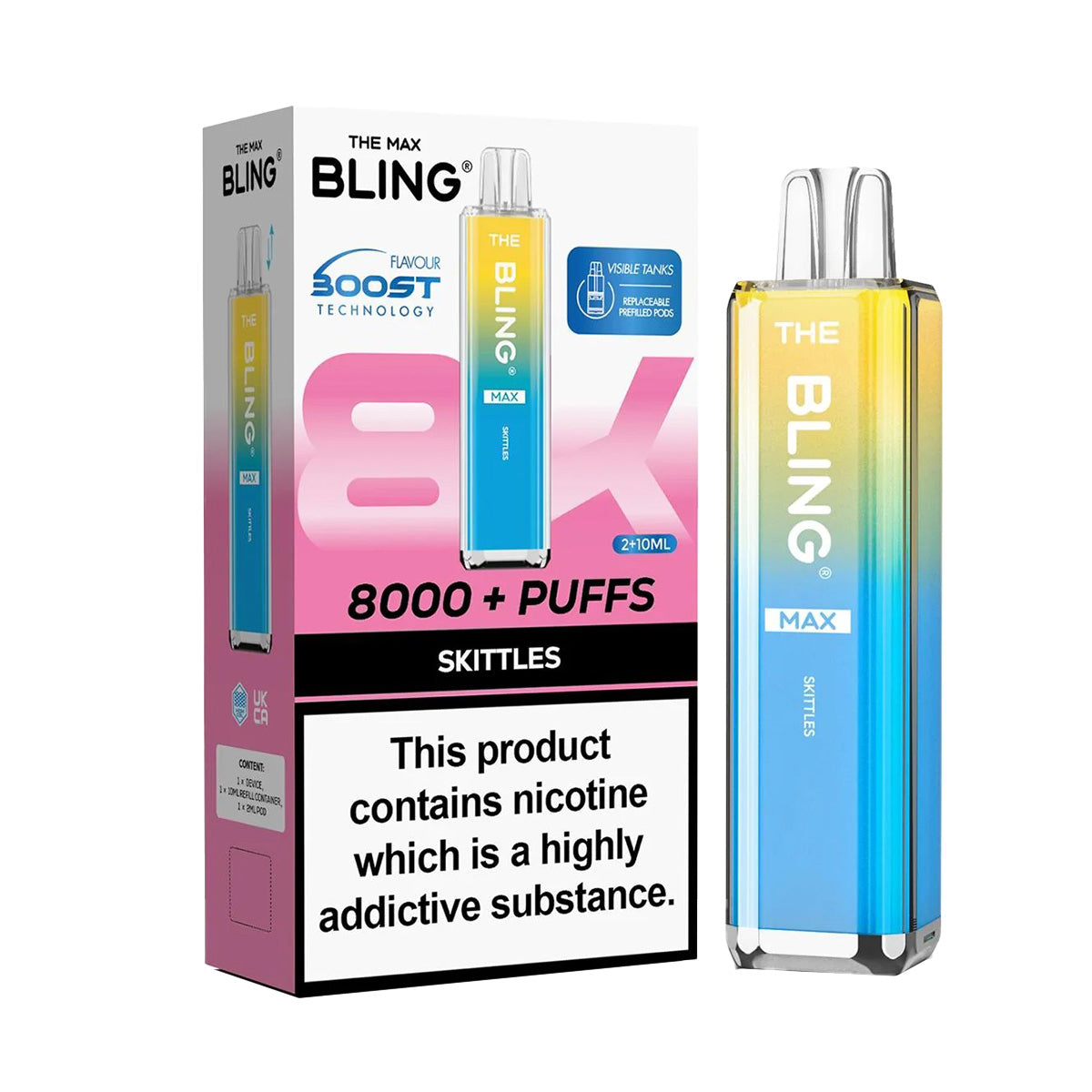 elfbar elfa master akku The Crystal Bling Max 8000 Prefilled Vape Kit