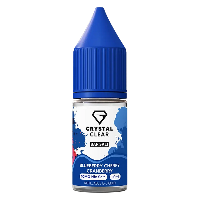 Crystal Clear Bar Salts Blueberry Cherry Cranberry Nic Salt Vape Juice
