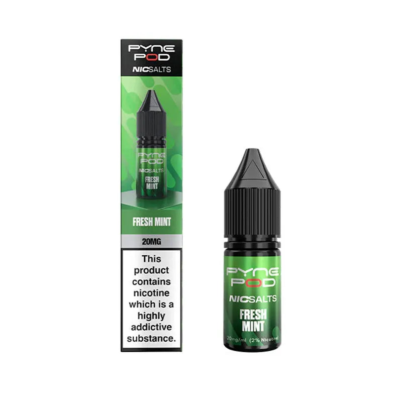 10ml Fresh Mint E-Liquid By Pyne Pod Nic Salts
