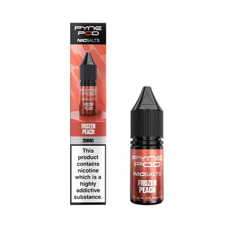 10ml Frozen Peach E-Liquid By Pyne Pod Nic Salts