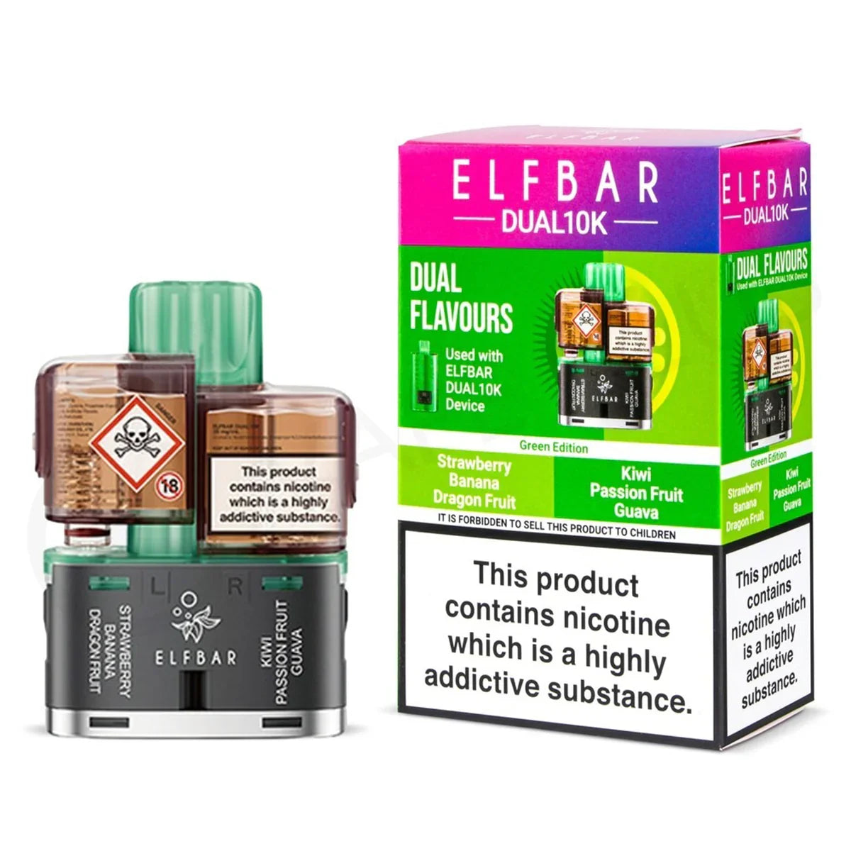 elfbar dual 10k refill pods Discontinued Geschmack:Strawberry Ice Elfliq Liquid Blueberry -