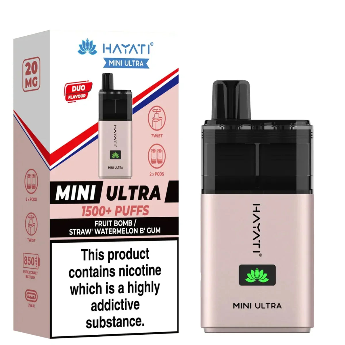 Hayati Mini Ultra 1500 Prefilled Vape Kit
