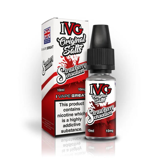 10ml Strawberry Sensations E-Liquid By IVG Original Salts