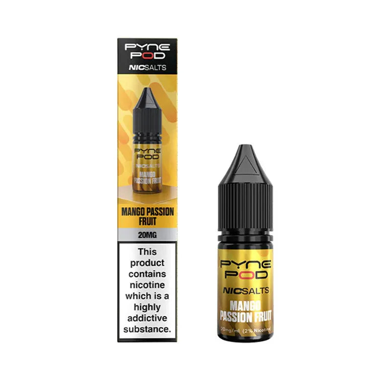 10ml Mango Passion Fruit E-Liquid By Pyne Pod Nic Salts