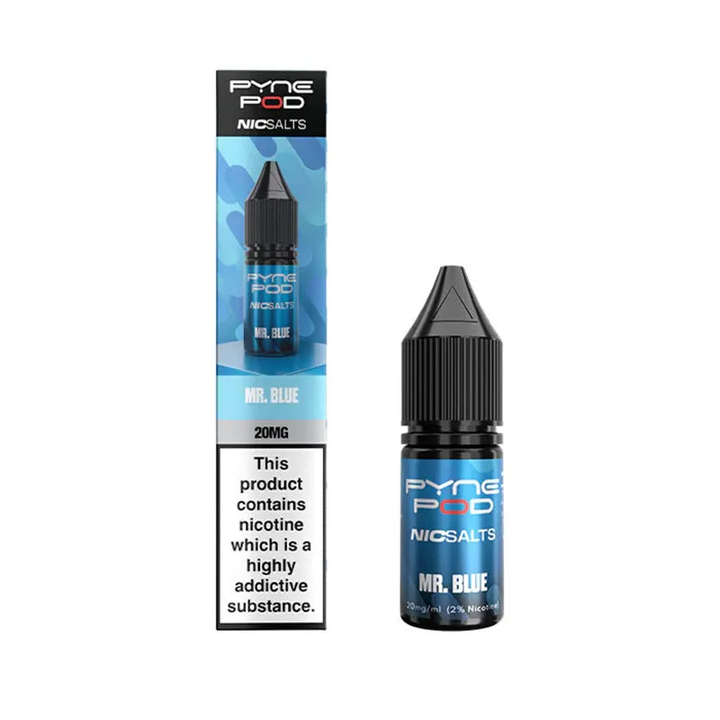 10ml Mr Blue E-Liquid By Pyne Pod Nic Salts