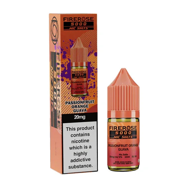 Elux Firerose 5000 Passion Fruit Orange Guava Nic Salt